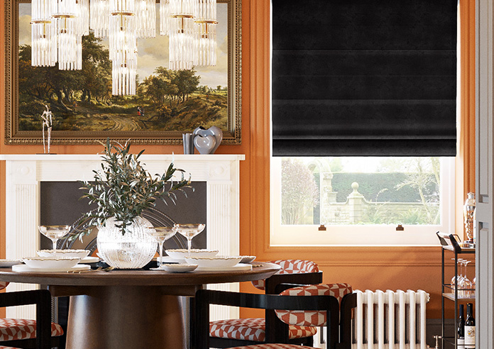 Florence Faux Suede, Classic Black - Roman Blind - Image 3